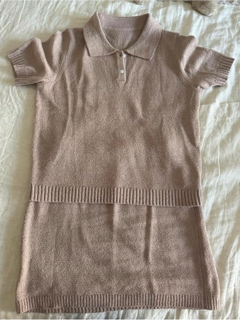 JS Boutique Cream Knit Two-Piece Skirt Set - Picture 5 of 8
